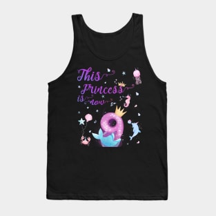 This Princess Is Now Nine Years Old 9th Girl Cute Birthday Tank Top